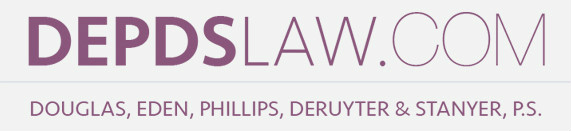 DEPDSLAW.COM logo in purple text with subtitle 